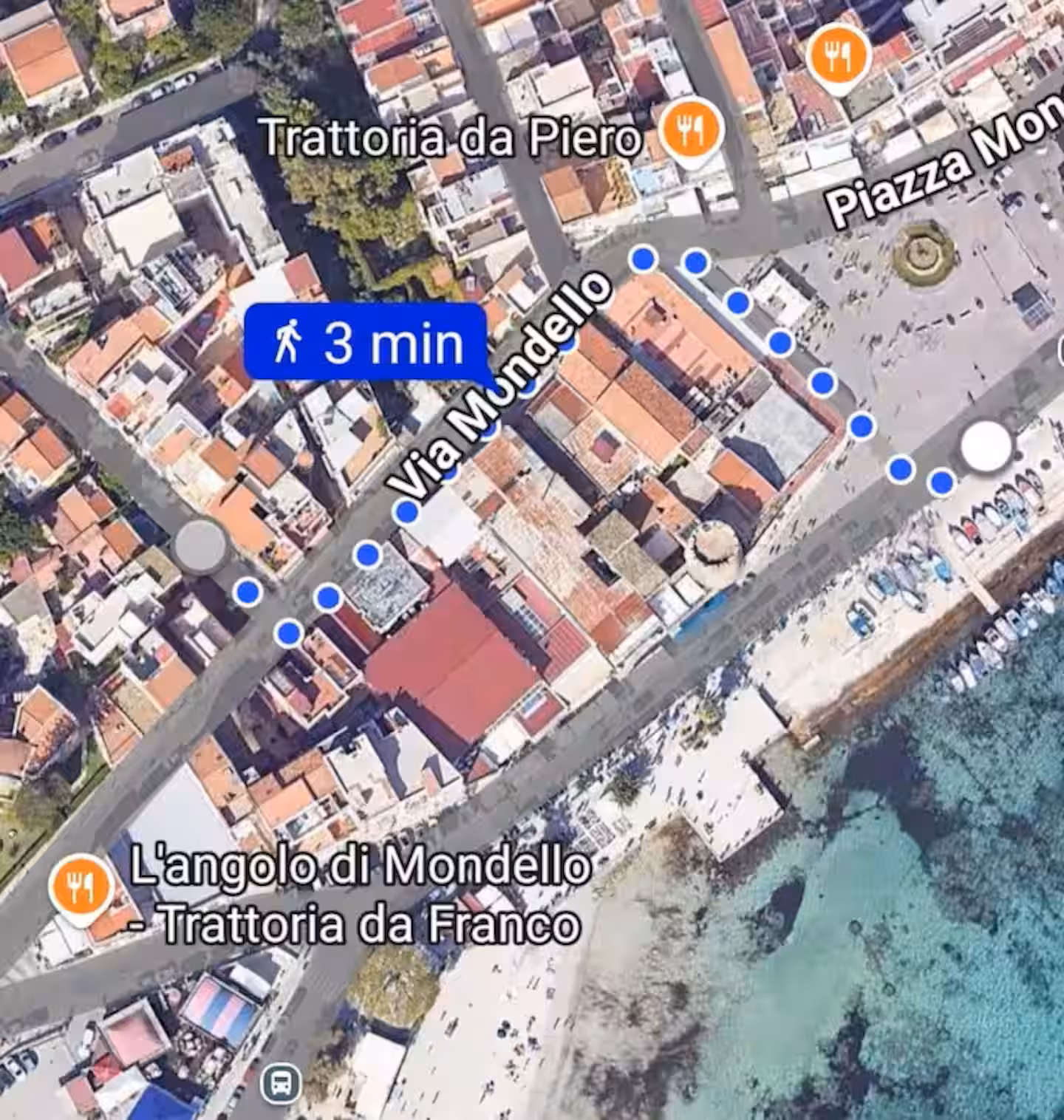 Mappa della posizione di Laura’s House a Mondello